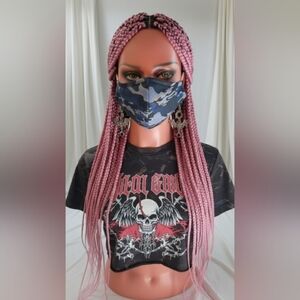 Perry Ellis Navy Camouflage Unisex Reusable Face Mask